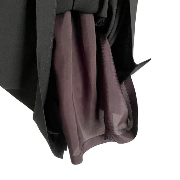 Black Fully Lined Skirt With Back Slit and Pockets Size 14 - Picture 3 of 5